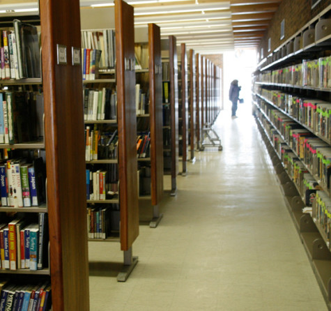 Milwaukee Public Library bookshelves. 