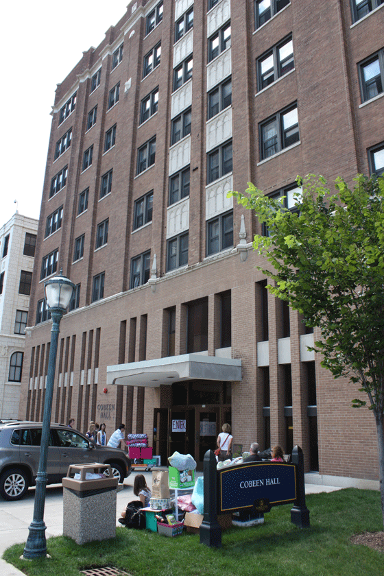Cobeen Hall is the last single gender residence hall on campus, housing freshman and sophomore girls. Marquette Wire stock photo. 