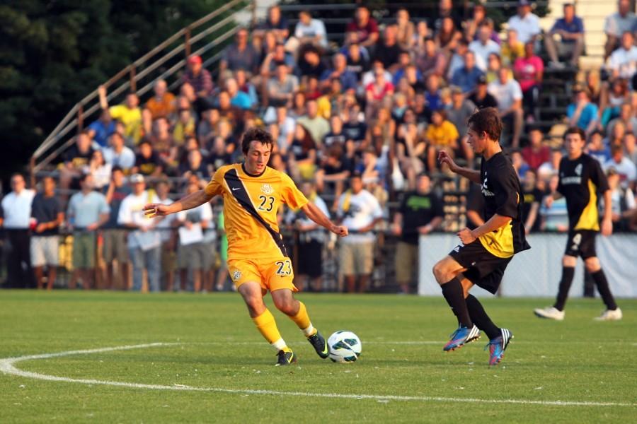 Mens soccer will look to knock off Wisconsin this Wednesday. Photo courtesy of Marquette Images.