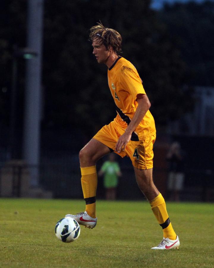 Redshirt freshman defender Axel Sjoberg scored in Marquettes 1-1 tie. Photo courtesy of Marquette Athletics.