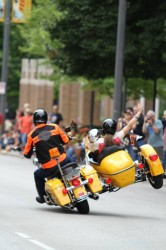 Harley-Davidson bikers ride in last year's rally parade. Photo by Vale Cardenas/ valeria.cardenas@mu.edu