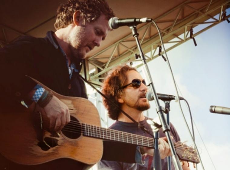 Glen Hansard and Eddie Vedder perform Up All Night. Which is the lead track in Hansards latest EP/