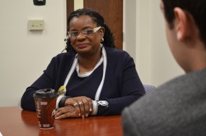 Rep. Gwen Moore (Wis-D) meets with The Marquette Tribune to discuss issues facing college students.