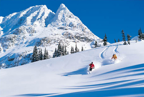 Skiing and snowboarding at popular locations throughout the country.