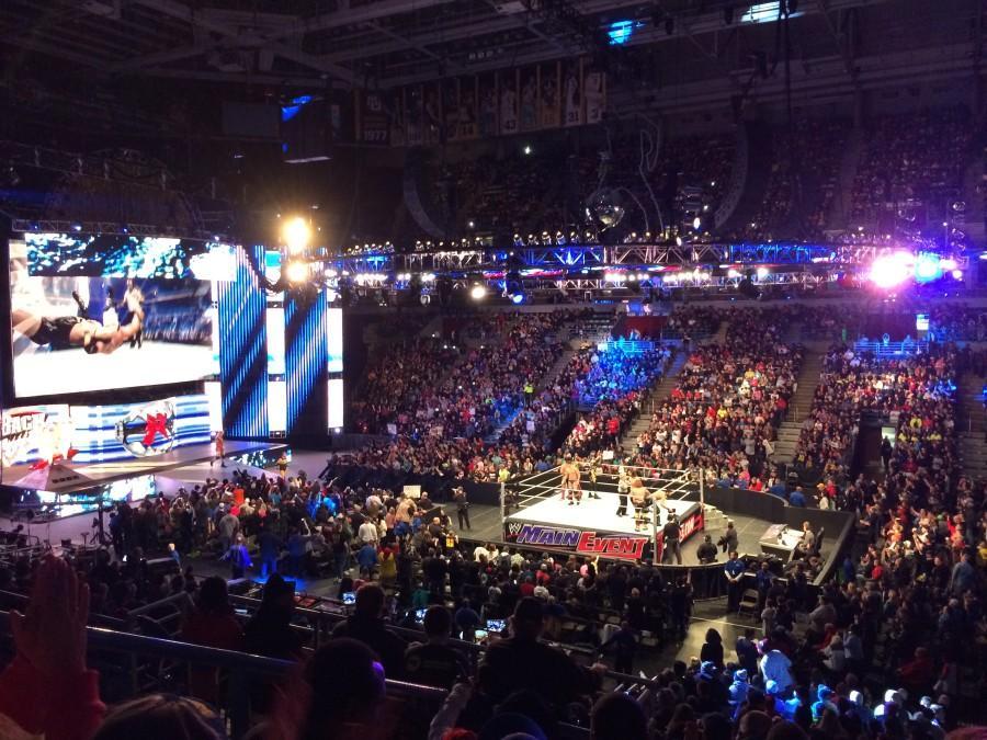 The WWE Smackdown stopped at the BMO Harris Bradley Center Tuesday night. Photo by Kevin Ward / kevin.ward@marquette.edu
