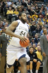 Davante Gardner drives to the hoop against the Georgetown Hoyas on 2/27/14.