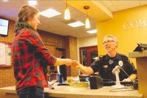 DPS officer checks student into dorm