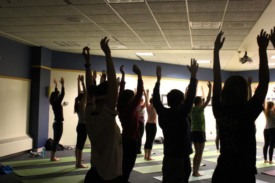 Mental Health Awareness Week featured a yoga meditation session in the Alumni Memorial Union.