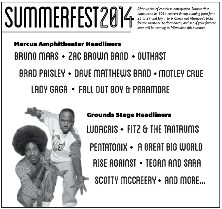 Summerfest 2014 Lineup