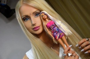 Valeria Lukyanova may literally look like a doll, but her beauty standards are far from perfect. Photo via nydailynews.com