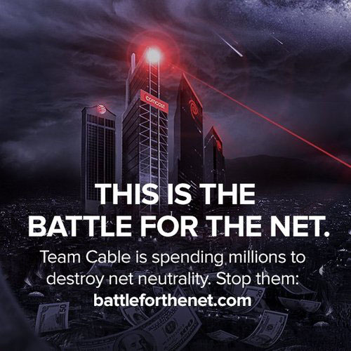 Net neutrality is the topic up for debate with free speech and access to information at the center / Photo courtesy of battleforthenet.com