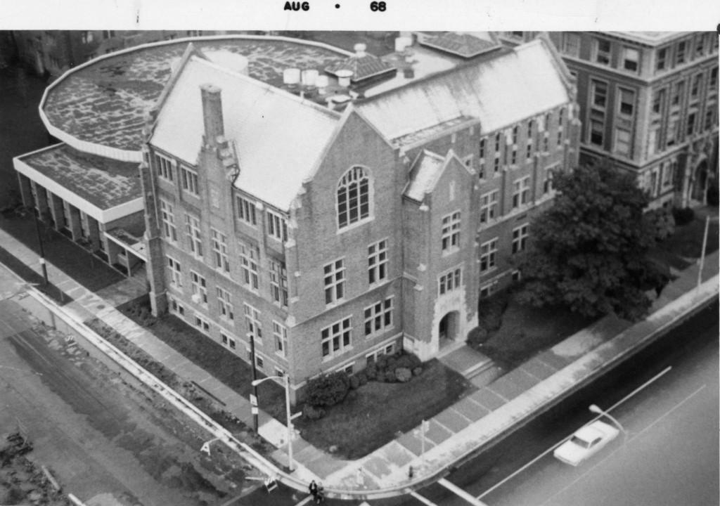 Aerial_view_of_Sensenbrenner_Hall_taken_from_the_northeast_corner_of_the_building_1968