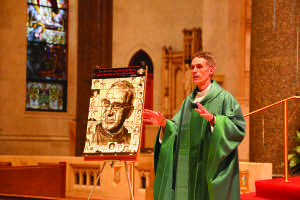 The Rev. Matthew Walsh discusses the work of Oscar Romero, who served as archbishop of San Salvador until he was assassinated in 1980. Walsh celebrated Gesu's third Spanish mass in November.