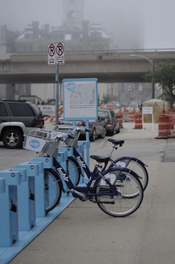 Bublr bike stations continue to spread throughout Milwaukees downtown. Photo by Cassie Rogala / cassierogala@gmail.com