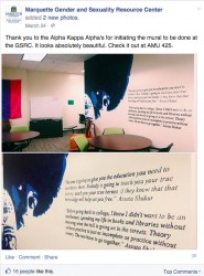 Pictures of the mural on the GSRC's facebook page, which have since been taken down. Photo via jsonline.com