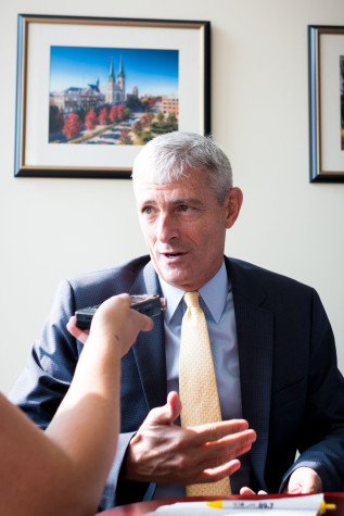 University President Michael Lovell. Photo by Ben Erickson /benjamin.a.erickson@marquette.edu