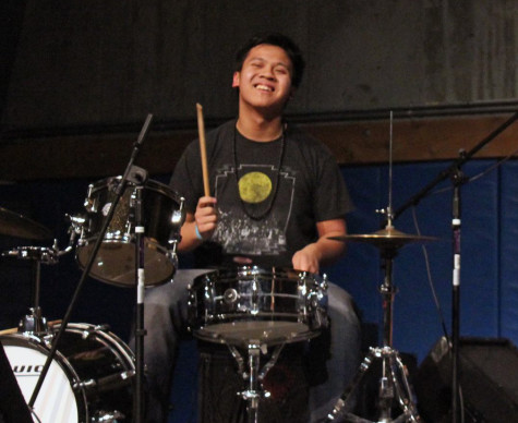 Mark Soriano performing at the Rock-a-THon Student Showcase. Photo by Emily Dever