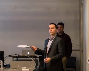 Timothy LaPara, a professor of environmental engineering at the University of Minnesota, visited Marquette Jan. 27 to talk on water disinfection strategies. Photo by Ben Erickson/ benjamin.a.erickson@marquette.edu