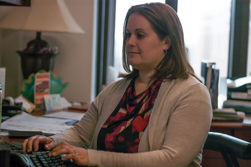 Karli Webster, associate director of study abroad operations, helps coordinate the study abroad program and works to ensure student safety. Photo by Mike Carpenter/ michael.carpenter@marquette.edu