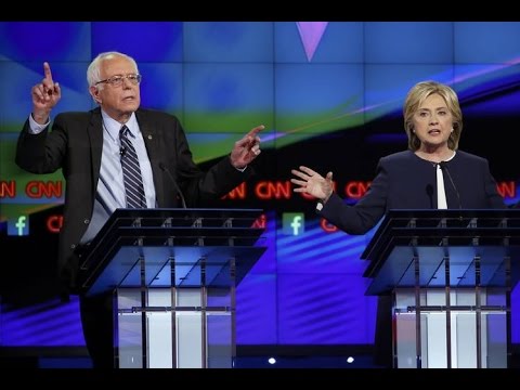 Bernie Sanders, left, Hillary Clinton, right, are both front runners for the Democratic nomination for president.  Photo via World News Video 