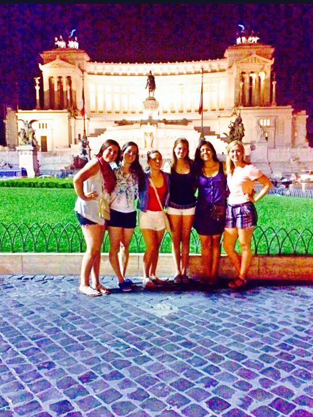 The program in Rome, Italy is extremely popular amongst both business and regular students. Pictured is a group of students in 2014 during the summer trip. Photo courtesy Becca Doyle. 