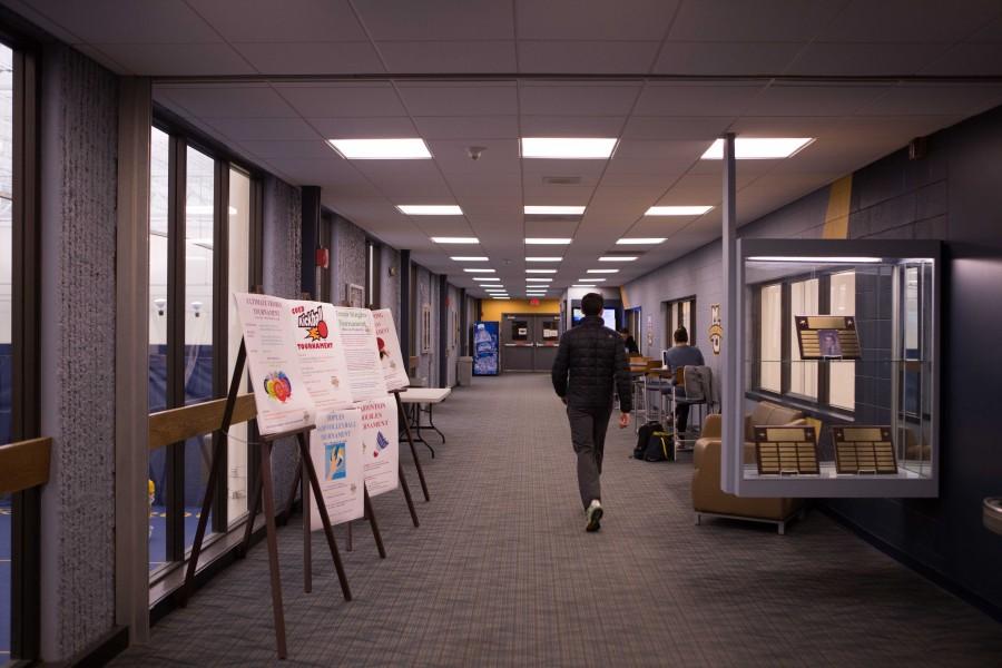 The main entrance to the Helfaer Rec Center demonstrates just how outdated our recreation center is. Photo by Benjamin Erickson / benjamin.a.erickson@mu.edu