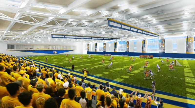 The Athletic Performance Research Center is expected to be 250,000 – 300,000 square feet.