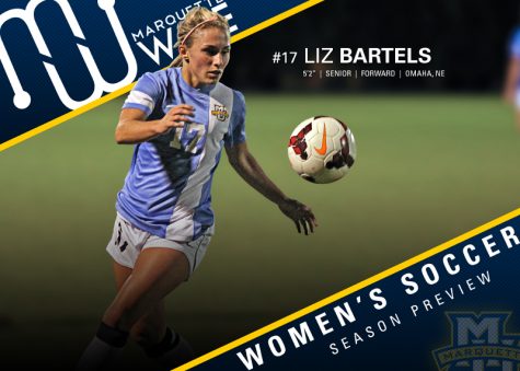 Liz Bartels has double-digit point totals in each of her three seasons as a Golden Eagle.