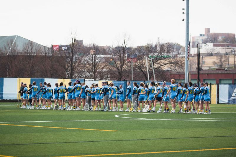 Mens and womens lacrosse play their home games on the middle field at Valley Fields.