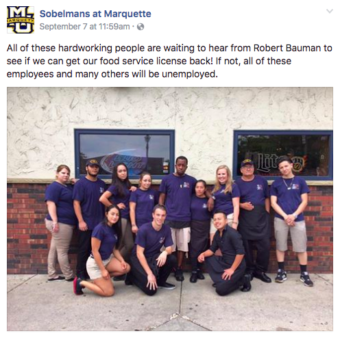 Sobelmans effectively used social media to win the support of the Marquette community. 