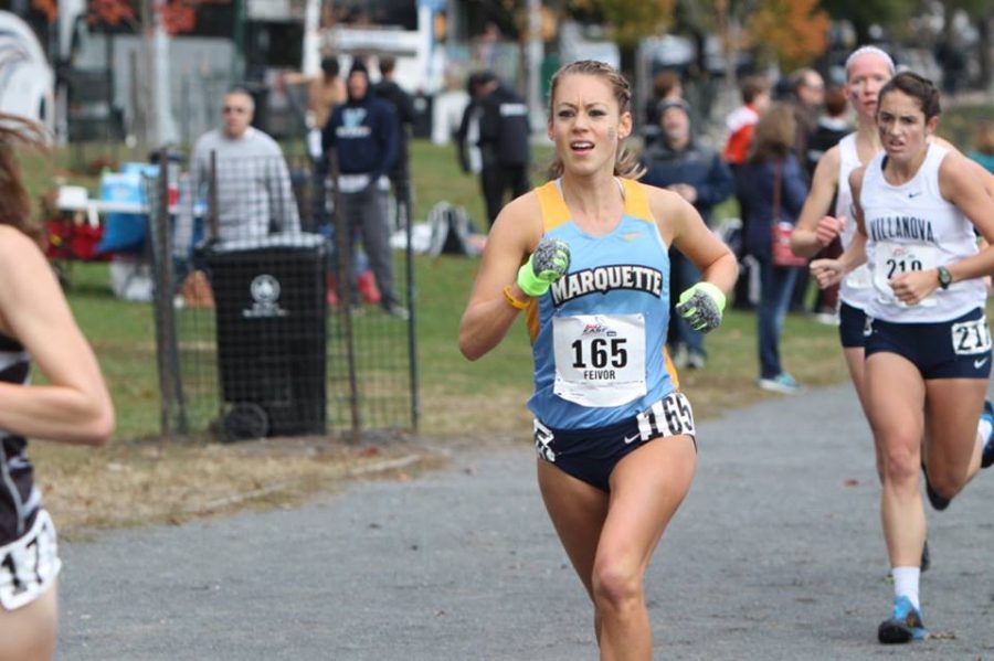 Brittney Feivor was one of four Marquette track and field athletes that competed in the NCAA West Prelims.