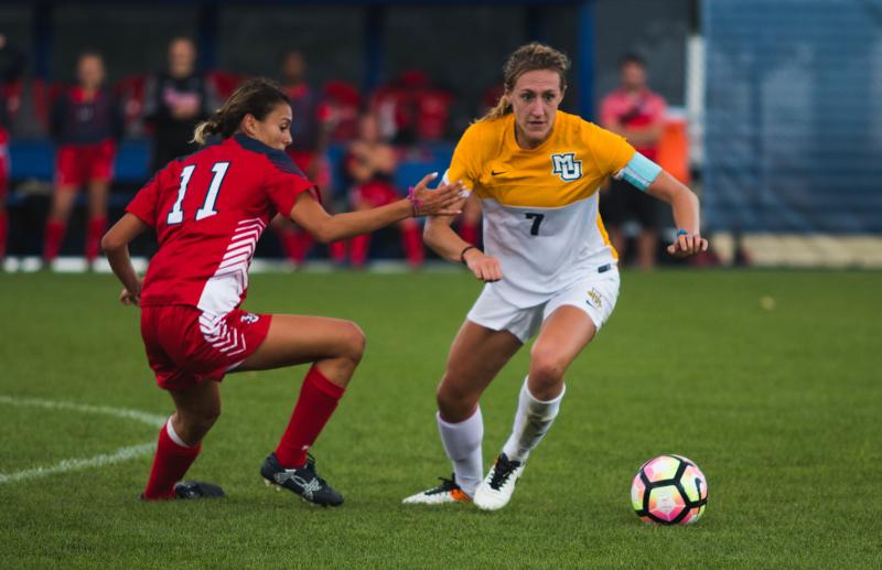 Morgan Proffitt put Marquette ahead 1-0 in the 22nd minute.