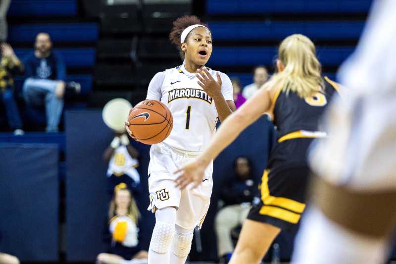 Danielle King scored all ten of her points against Creighton in the first half.