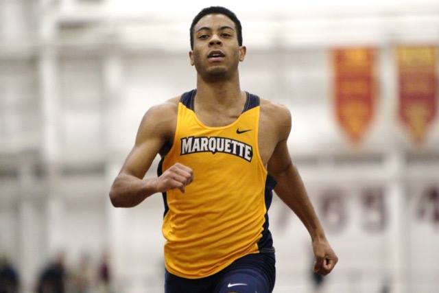 Junior Joshua Word posted the second-fastest 60-meter dash time in Marquette history at the UW Shell Shocker