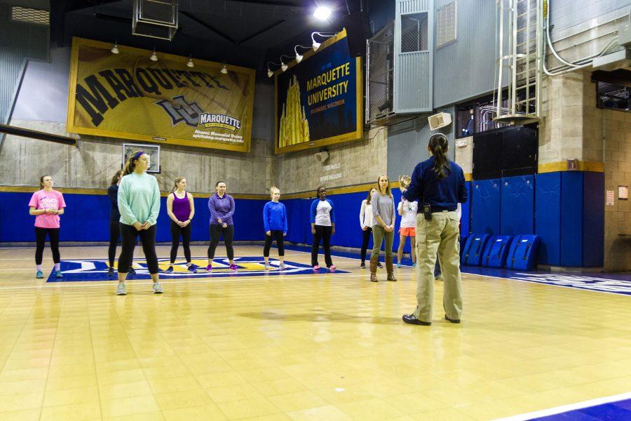 Students attend a MUSG sponsored self-defense class Feb. 10