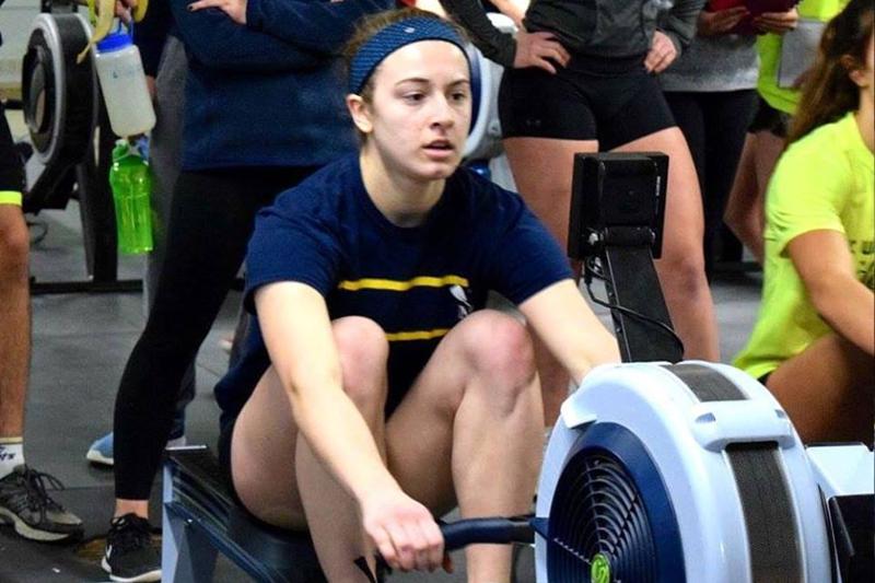Audrey Gordon finished in the top third of rowers at the Crash-Bs this weekend.
