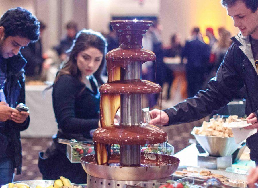 Chocolate fountains flowed in the AMU Feb 25th.