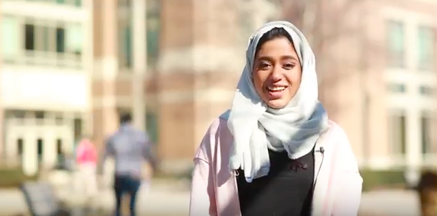 The Office of International Education made a new video contributing to the #YouAreWelcomeHere campaign. Photo via Office of International Education.