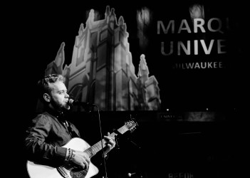 Ben Wagner performs at Battle of the Bands Feb 23 at the Annex. He is the lead singer and namesake for the band. Photo courtesy of Andrew Stasiukevicius.