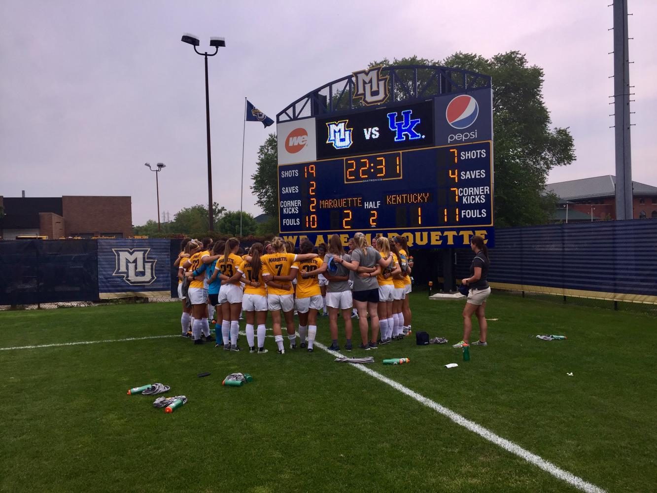 Hess first career goal pushes Marquette past Kentucky