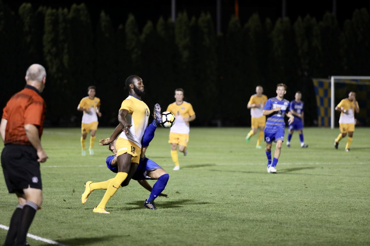 Jason Davis scored his first career goal against Providence on Saturday in the 64th minute to tie the game for Marquette. The match ended in a 2-2 draw.