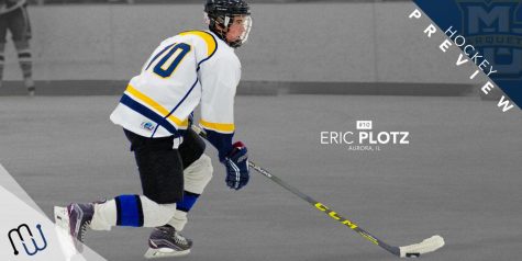 Senior Eric Plotz is one of the experienced players at the helm of club hockey.