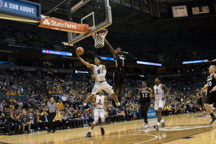 Markus Howard goes up for a layup in last weekends exhibition game against Lindenwood.