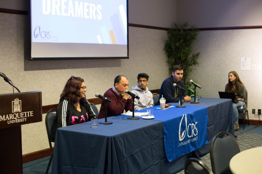 A group of undocumented students, their peers and supporters shared their stories and messages of support at an event held last Thursday called Cookies and Conversation. The event was sponsored by local and campus organizations, including Catholic Relief Services, College Democrats, Inner Varsity, Center for Peacemaking and J.U.S.T.I.C.E.