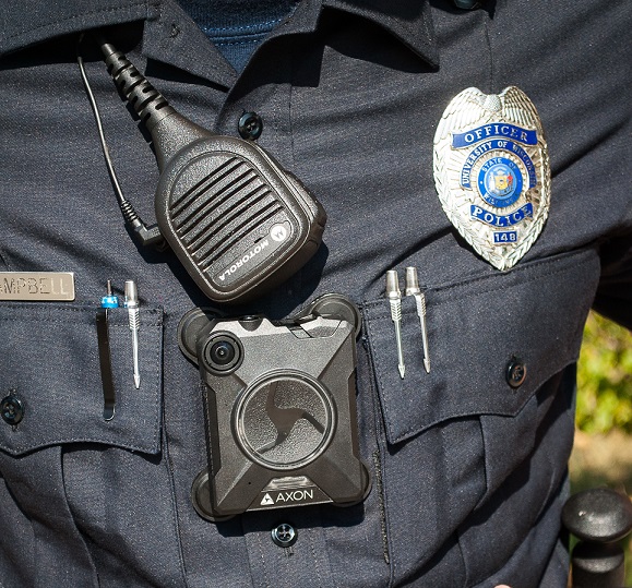 The University of Wisconsin, Milwaukee Police Department implemented Axon body cameras in September. Courtesy of UWMPD.