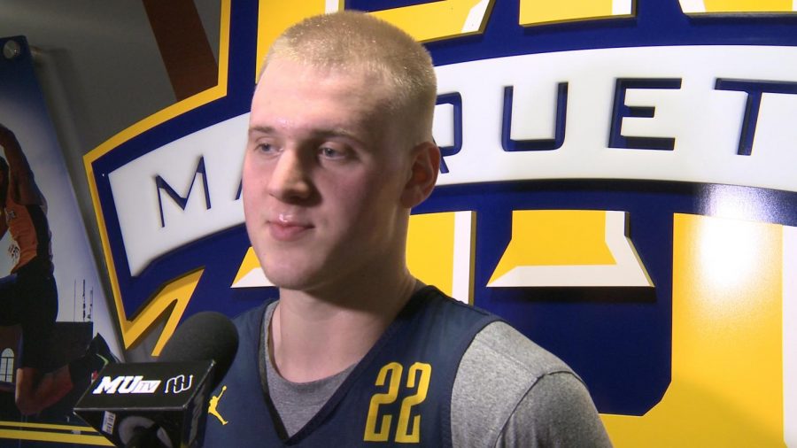 Redshirt freshman Joey Hauser gave his first press conference as a Marquette basketball player.