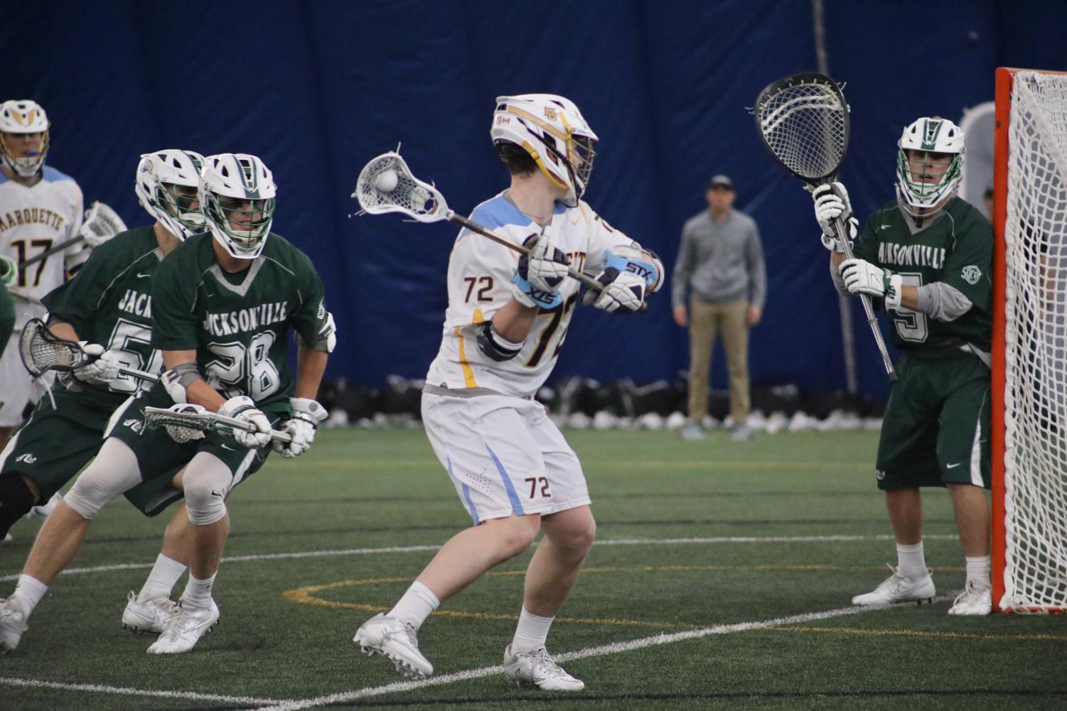 Freshman attackman Anthony Orsini has scored six goals in two games for Marquette. He will have his biggest test of the season against Ohio State Friday afternoon.