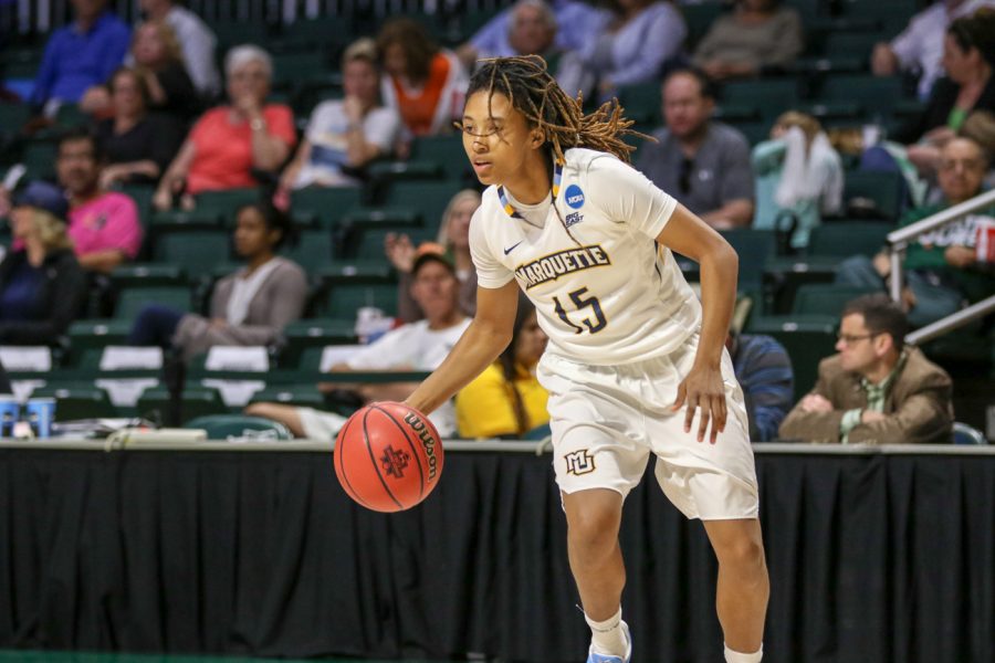 Amani Wilborn scored 26 points on 9-of-11 shooting against the Butler Bulldogs in the quarterfinals of the BIG EAST Tournament.