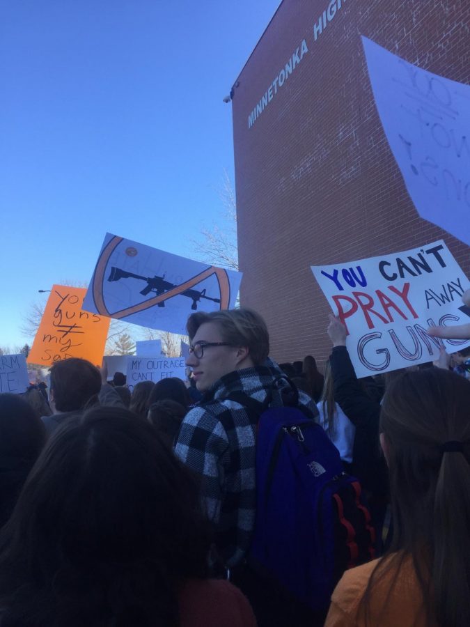High school students participate in a walkout that was called for by Women’s March Youth EMPOWER. Photo courtesy of Molly Smerillo.