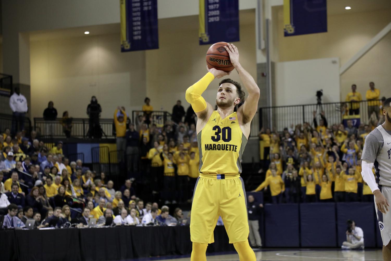 Senior Andrew Rowsey broke Steve Novak's program record for 3-pointers in a season and Dwyane Wade's record for points in a season.